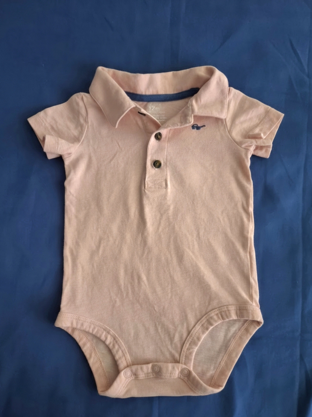 Carter's Soft Pink Polo-Style Bodysuit 12 Months